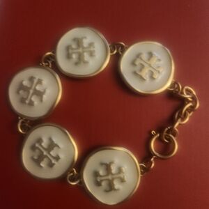 Gold and White Bracelet